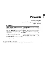 Preview for 3 page of Panasonic ER-GS60 Operating Instructions Manual