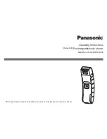 Panasonic ER?GY30 Operating Instructions Manual preview