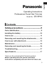 Preview for 2 page of Panasonic ER-RP40 Operating Instructions Manual