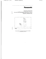 Panasonic ER2031 Operation Instructions preview