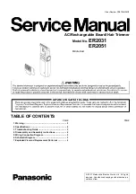 Panasonic ER2031 Service Manual preview