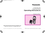 Panasonic ER217 Operating Instructions Manual preview