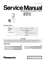 Preview for 1 page of Panasonic ER220-E2 Service Manual