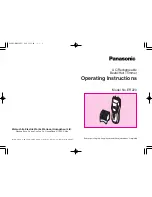 Panasonic ER220 Operating Instructions Manual preview