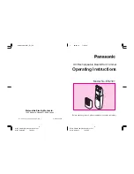 Preview for 1 page of Panasonic ER2301 Operating Instructions Manual