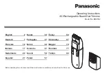 Panasonic ER2302 Operating Instructions Manual preview