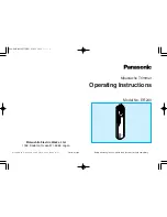 Preview for 1 page of Panasonic ER240 Operating Instructions Manual