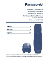 Panasonic ER2403K Operating Instructions Manual preview