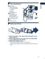 Предварительный просмотр 3 страницы Panasonic ER2403K Operating Instructions Manual