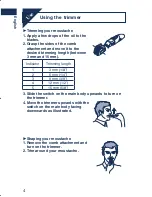 Предварительный просмотр 4 страницы Panasonic ER2403K Operating Instructions Manual