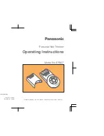 Panasonic ER327 Operating Instructions Manual preview