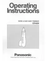 Panasonic ER409SC Operating Instructions Manual preview