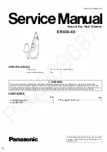 Preview for 1 page of Panasonic ER430-X8 Service Manual