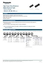 Preview for 1 page of Panasonic ERJ A1 Series Quick Start Manual