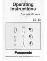 Panasonic ES-113 Operating Instructions Manual предпросмотр