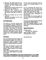 Preview for 8 page of Panasonic ES-208 Operating Instructions Manual