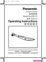 Panasonic ES-2113 Operating	 Instruction preview