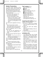 Предварительный просмотр 9 страницы Panasonic ES-2113 Operating	 Instruction