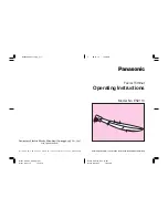 Preview for 1 page of Panasonic ES-2113 Operating Instructions Manual