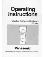 Preview for 1 page of Panasonic ES-3001 Operating Instructions Manual