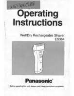 Panasonic ES-364 Operating Instructions Manual preview