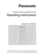 Preview for 1 page of Panasonic ES-4001 Operating Instructions Manual