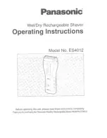 Panasonic ES-4012 Operating Instructions Manual preview