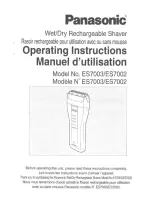 Preview for 1 page of Panasonic ES-7002 Operating Instructions Manual