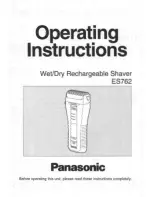 Panasonic ES-762 Operating Instructions Manual preview