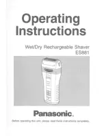 Panasonic ES-881 Operating Instructions Manual preview