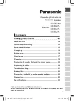 Предварительный просмотр 7 страницы Panasonic ES-DEL8A Operating Instructions Manual