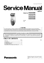 Preview for 1 page of Panasonic ES-ED90 Service Manual