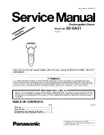 Panasonic ES?GA21 Simplified Service Manual предпросмотр