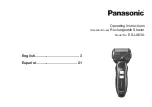 Panasonic ES-LA63A Operating Instructions Manual preview