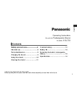 Preview for 3 page of Panasonic ES?LT33 Operating Instructions Manual