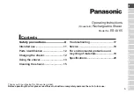 Preview for 5 page of Panasonic ES?LV65 Operating Instructions Manual