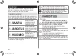 Preview for 214 page of Panasonic ES-LV67-A803 Operating Instructions Manual