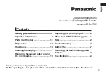 Preview for 3 page of Panasonic ES-LV9U Operating Instructions Manual