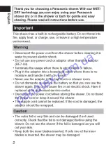 Preview for 2 page of Panasonic ES-RF41 Es-Rf