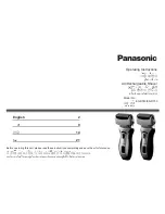 Panasonic ES-RT30 Operating Instructions Manual preview