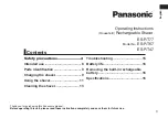 Предварительный просмотр 3 страницы Panasonic ES-RT67-S503 Operating Instructions Manual