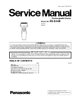 Panasonic ES-SA40 Service Manual preview