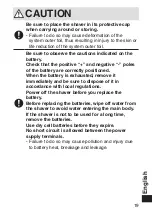 Preview for 13 page of Panasonic ES-SL10 Manual