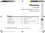 Preview for 167 page of Panasonic ES-SL33 Operating Instructions Manual