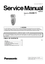 Предварительный просмотр 1 страницы Panasonic ES-WD71 Service Manual