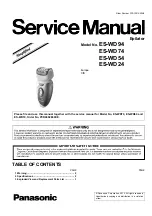 Panasonic es-wd94 Service Manual preview