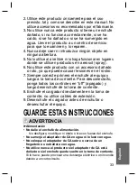 Предварительный просмотр 33 страницы Panasonic ES-WL80 Operating Instructions Manual