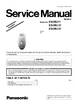 Panasonic ES-WU11 Service Manual preview