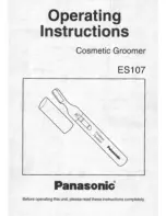 Panasonic ES107S Operating Operating Instructions Manual preview