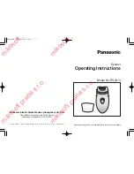 Panasonic ES2013 Operating Instructions Manual preview